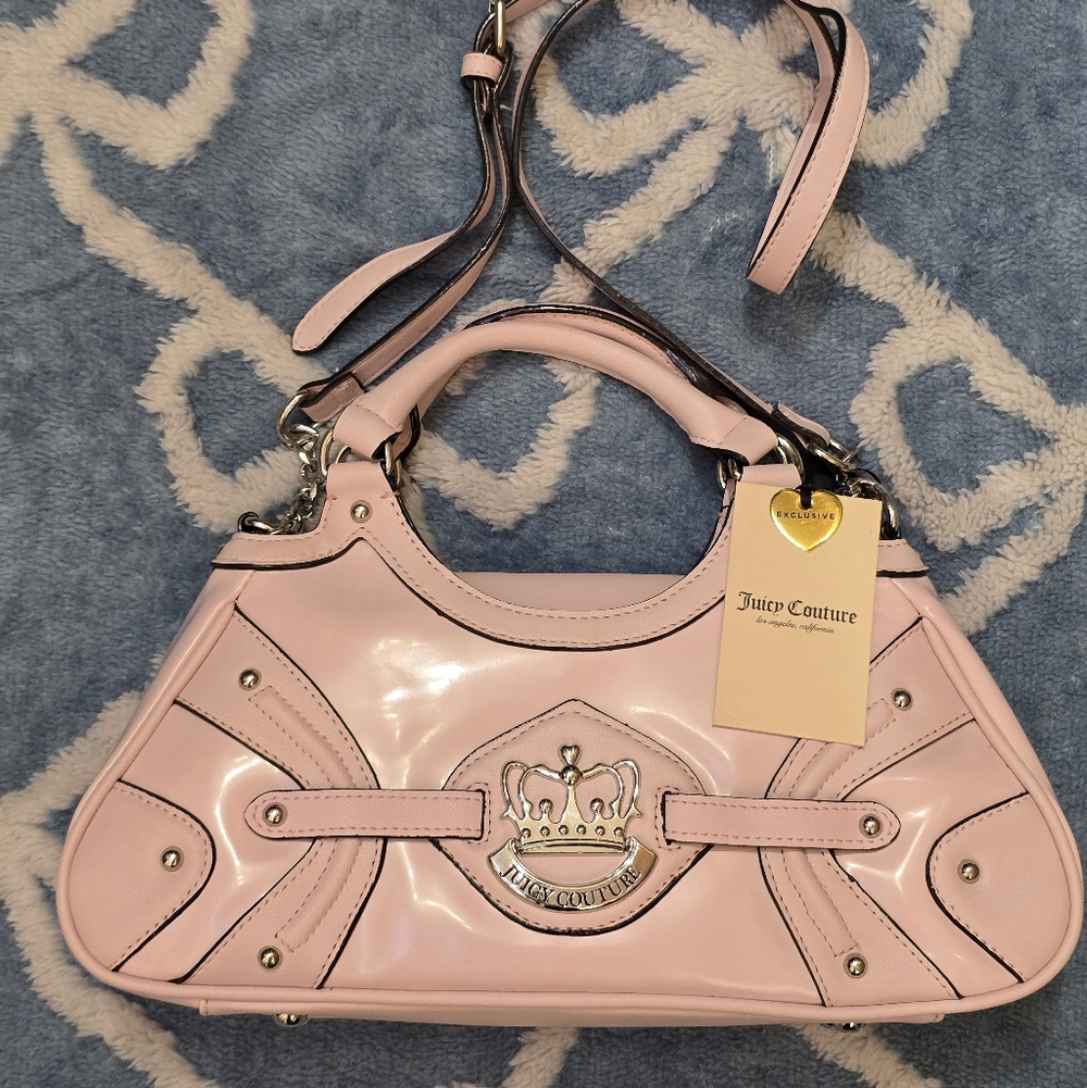 Juicy Couture Exclusive Her Majesty Satchel Handbag In Chiffon Pink